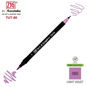 Zig Art&Graphic Twin Tut-80 Çift Uçlu Keçe Grafik Kalemi 060 Light Violet