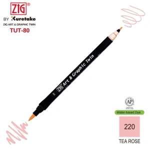 Zig Art&Graphic Twin Tut-80 Çift Uçlu Keçe Grafik Kalemi 220 Tea Rose