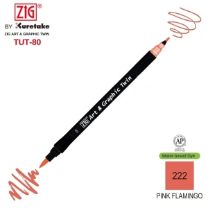 Zig Art&Graphic Twin Tut-80 Çift Uçlu Keçe Grafik Kalemi 222 Pink Flamingo