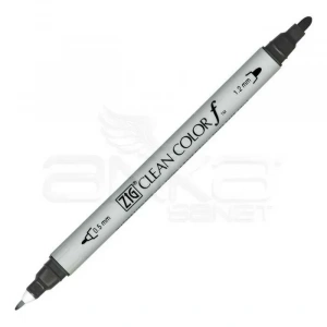 Zig Clean Color f Çift Uçlu Marker Kalem Dark Gray 095