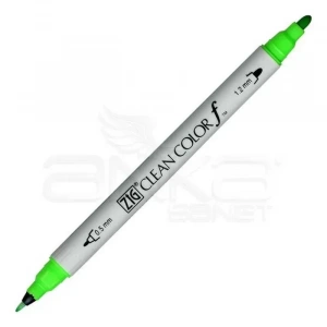 Zig Clean Color f Çift Uçlu Marker Kalem Fluorescent Green 004