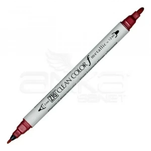 Zig Clean Color f Metallic Çift Uçlu Marker Kalem Red 126