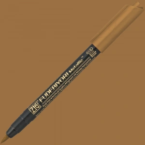 Zig Fudebiyori Fırça Uçlu Metalik Kalem Copper