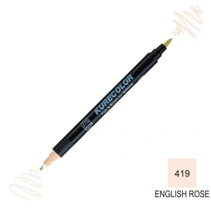 Zig Kurecolor Mangaka Fine&Brush Çift Taraflı Kalem CNKC-2200 No 419 English Rose