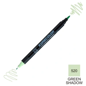 Zig Kurecolor Mangaka Fine&Brush Çift Taraflı Kalem CNKC-2200 No 520 Green Shadow