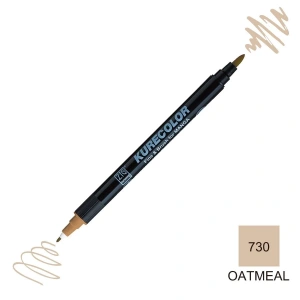 Zig Kurecolor Mangaka Fine&Brush Çift Taraflı Kalem CNKC-2200 No 730 Oatmetal