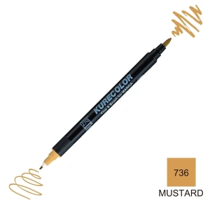 Zig Kurecolor Mangaka Fine&Brush Çift Taraflı Kalem CNKC-2200 No 736 Mustard