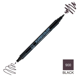 Zig Kurecolor Mangaka Fine&Brush Çift Taraflı Kalem CNKC-2200 No 900 Black