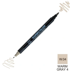 Zig Kurecolor Mangaka Fine&Brush Çift Taraflı Kalem CNKC-2200 No W.04 Warm Gray 04