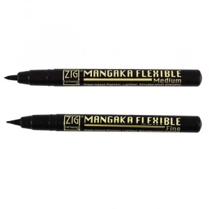 Zig Kuretake Cartoonist Mangaka Flexible Pen Black