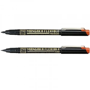 Zig Kuretake Cartoonist Mangaka Flexible Pen Sepia