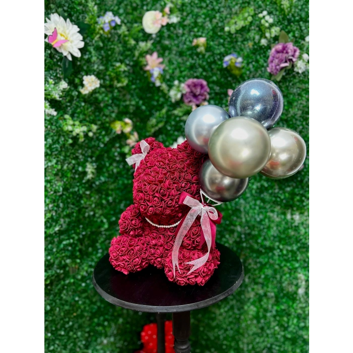 30cm Balonlu Rose Bear