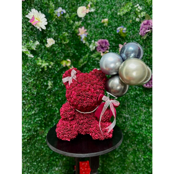 30cm Balonlu Rose Bear