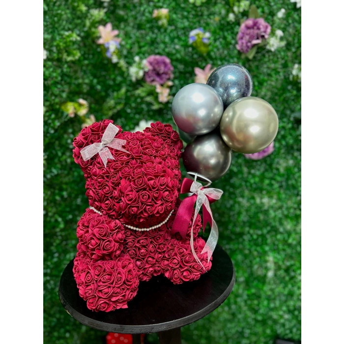 30cm Balonlu Rose Bear