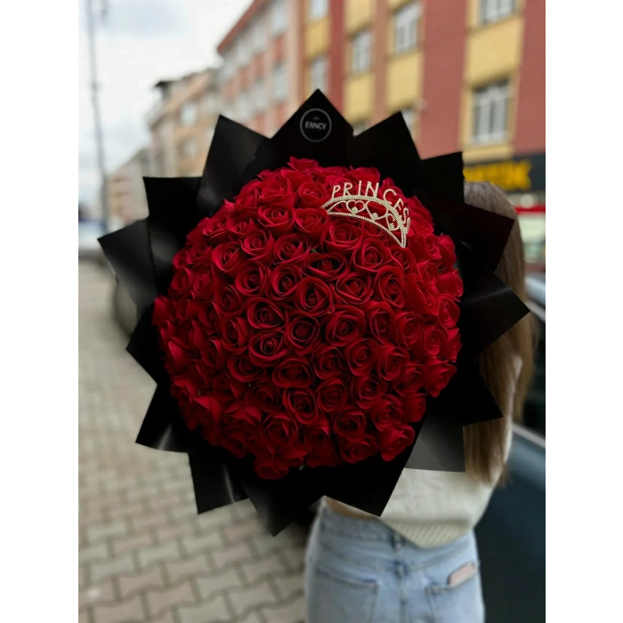 101 Premium Prıncess Gül Buketi