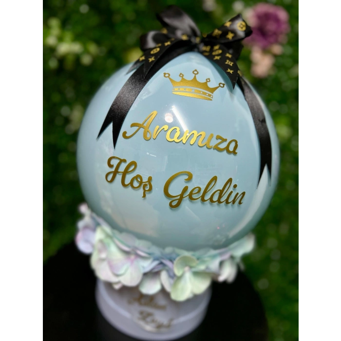 Islak Dokulu Ortanca Balon Kutusu