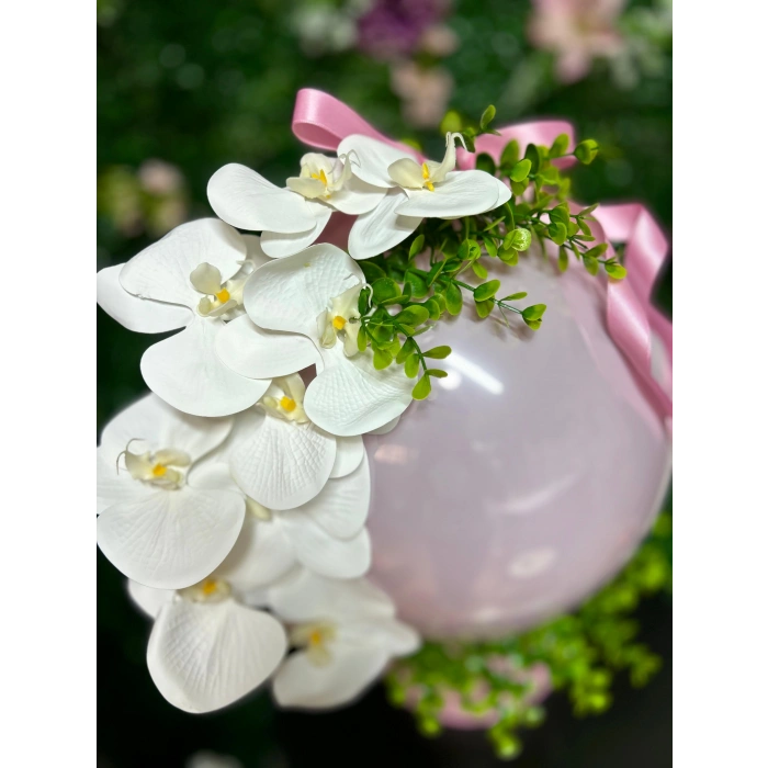 Islak Orkide Detaylı Mesajlı Balon Kutusu