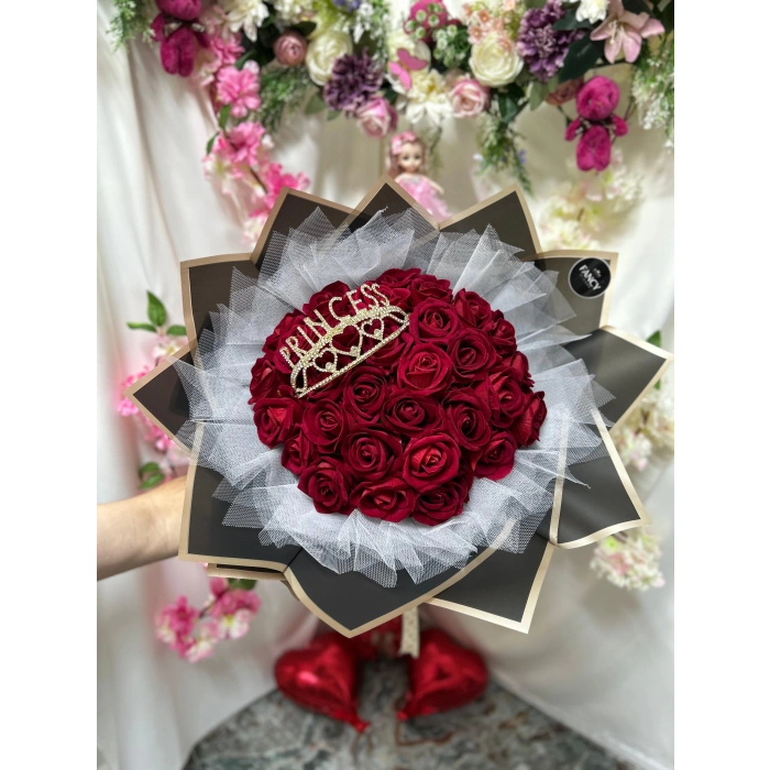 Kristal Taçlı Prenses Buket