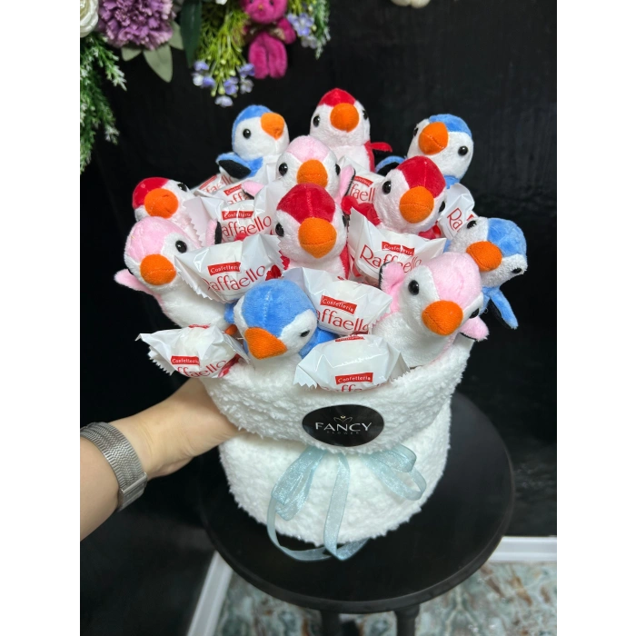 Peluş Penguen Buketi