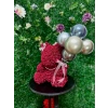 30cm Balonlu Rose Bear