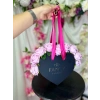 Kalp Çanta Kutuda Pembe Kadife Güller
