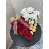 Kalp Kutuda Ayıcık Ve Çikolatalı Kadife Güller