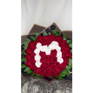 51li Harfli Kadife Gül Buketi