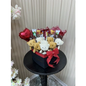 Kalp Kutuda Bear & Çikolata