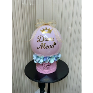 Islak Dokulu Ortancalı Balon Kutusu