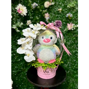 Peluş Penguenli Balon Kutusu