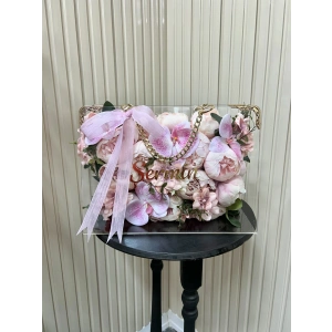 Premium Çantada Şakayık ve Orkide