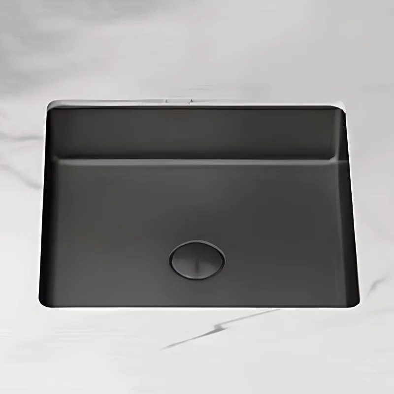 Schnelle Sch BK204 Black Tezgah Altı Kare Çelik Lavabo