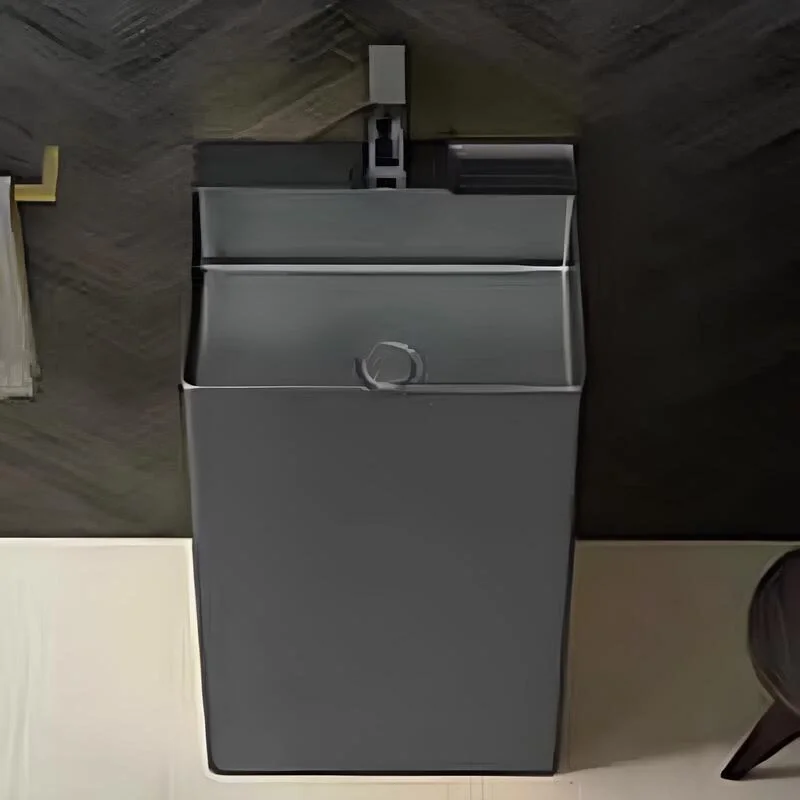 Schnelle Sch BK8803 Black Monoblok Dikdörtgen Çelik Lavabo