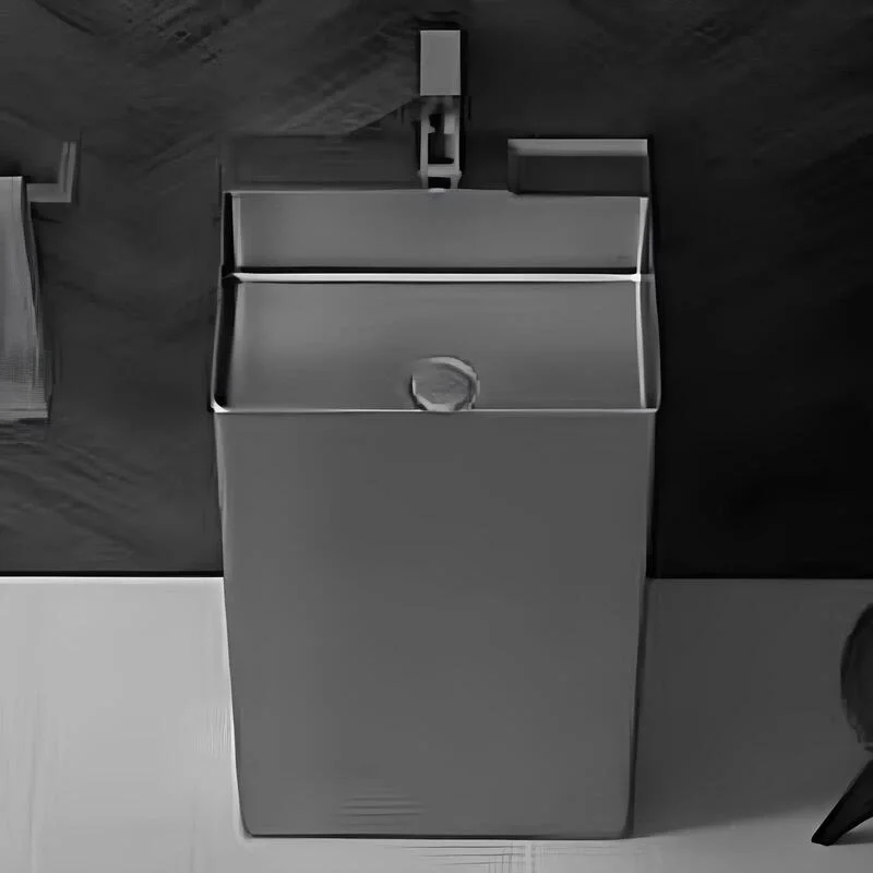 Schnelle Sch BL8803 Grey Monoblok Dikdörtgen Çelik Lavabo