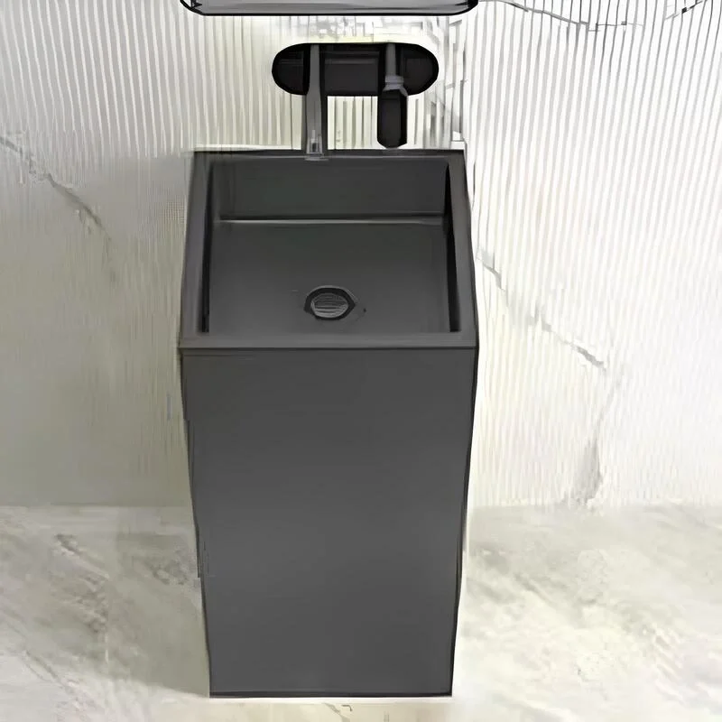 Schnelle Sch BK8804 Black Monoblok Kare Çelik Lavabo