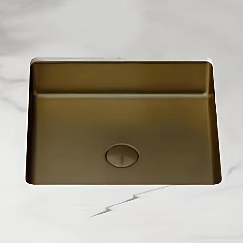 Schnelle Sch B204 Rustik Tezgah Altı Kare Çelik Lavabo