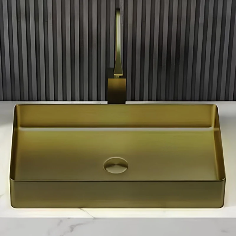 Schnelle Sch B5502 Rustik Tezgah Üstü Dikdörtgen Çelik Lavabo