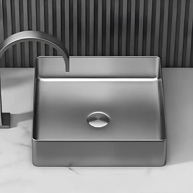 Schnelle Sch BL5503 Grey Tezgah Üstü Kare Çelik Lavabo