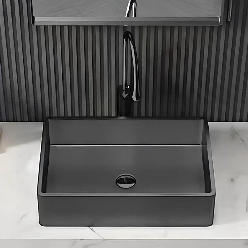 Schnelle Sch BK5514 Black Tezgah Üstü Dikdörtgen Çelik Lavabo
