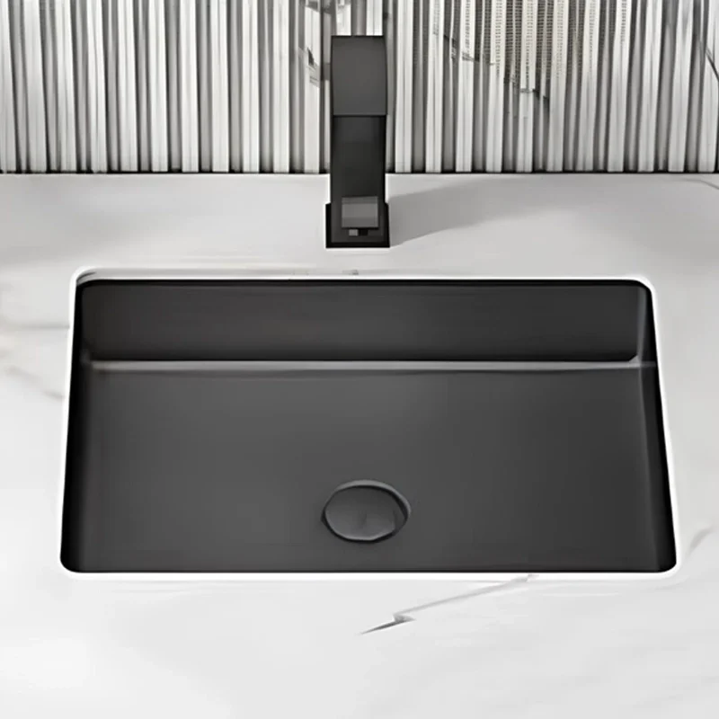 Schnelle Sch BK202 Black Tezgah Altı Dikdörtgen Çelik Lavabo