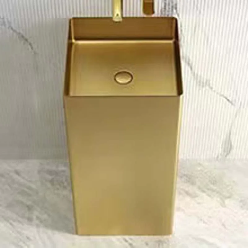 Schnelle Sch G8817 Gold Kare Monoblok Çelik Lavabo