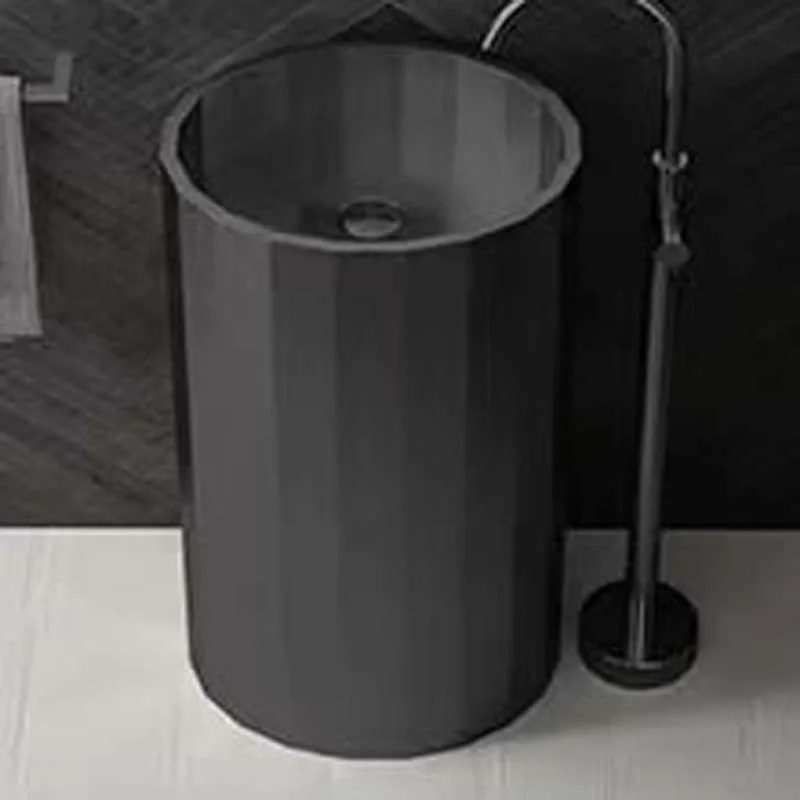 Schnelle Sch BK8818 Black Hegzagon Monoblok Çelik Lavabo