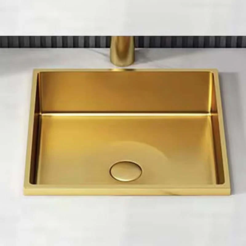 Schnelle Sch G205 Gold Tezgah Altı Dikdörtgen Çelik Lavabo