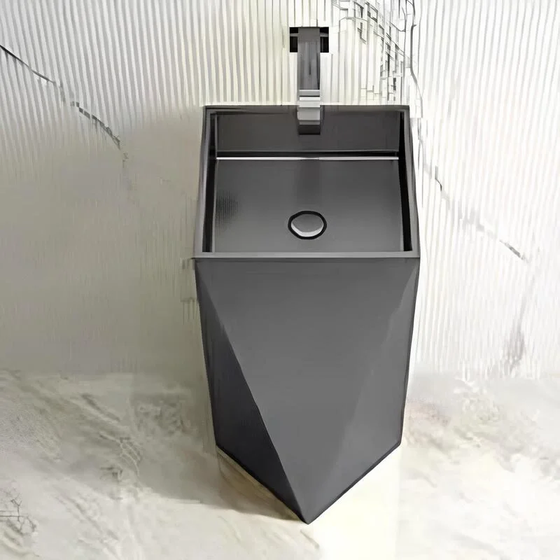 Schnelle Sch BL8820 Grey Kare Monoblok Çelik Lavabo
