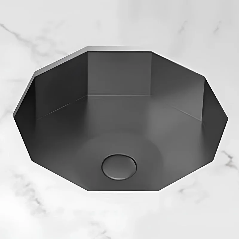 Schnelle Sch BK206 Black Tezgah Altı Hegzagon Çelik Lavabo