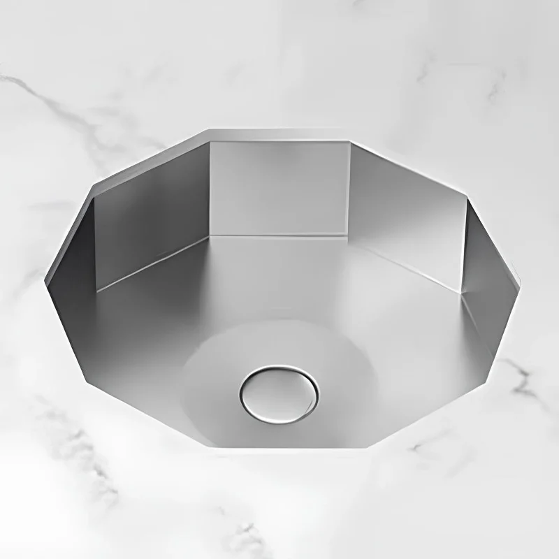 Schnelle Sch S206 Chrome Tezgah Altı Hegzagon Çelik Lavabo