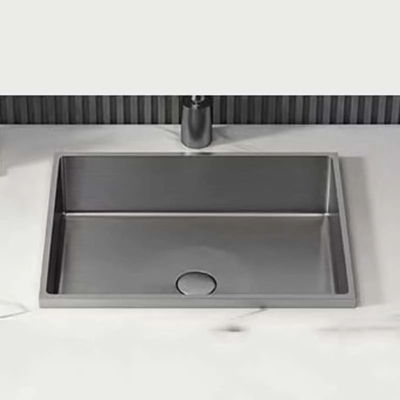 Schnelle Sch BL210 Grey Tezgah Altı Dikdörtgen Çelik Lavabo