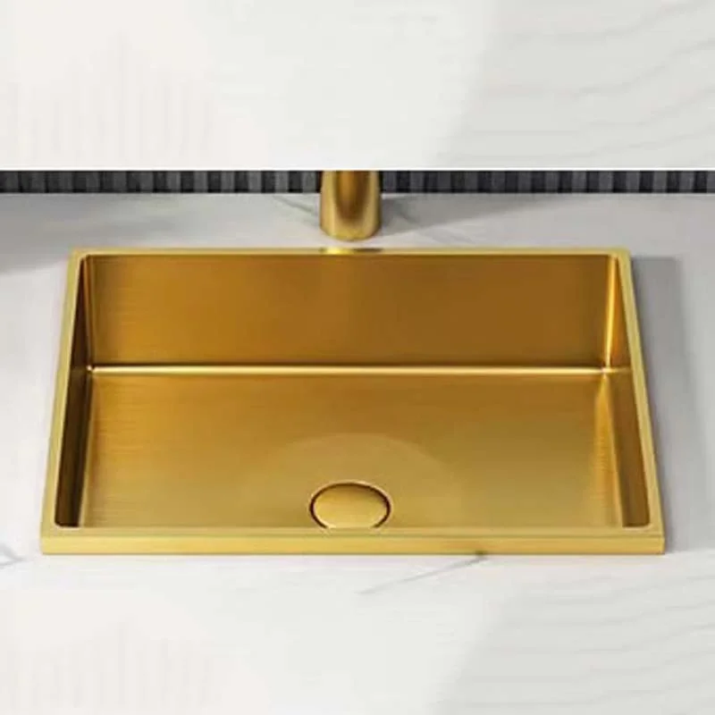 Schnelle Sch G210 Gold Tezgah Altı Dikdörtgen Çelik Lavabo