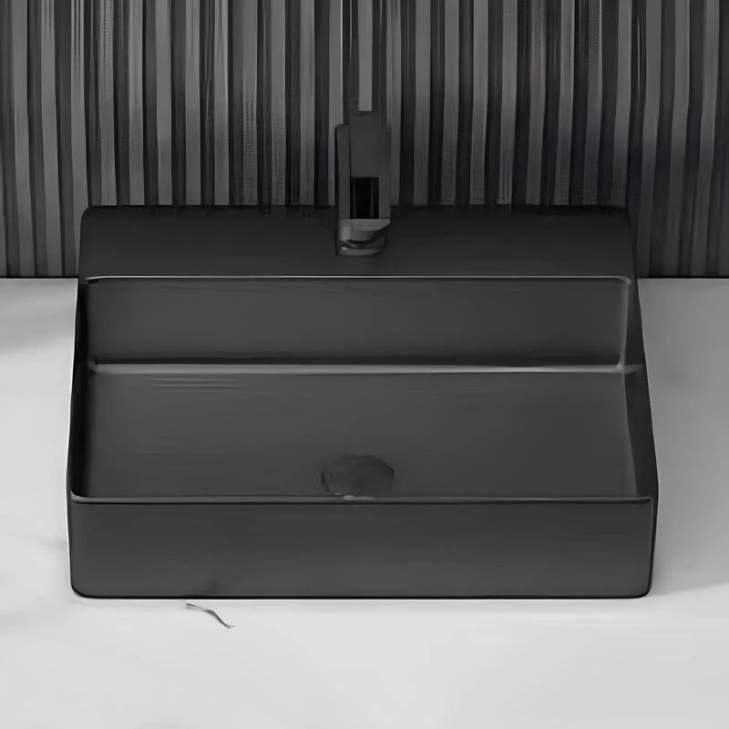 Schnelle Sch BK5505 Black Tezgah Üstü Dikdörtgen Çelik Lavabo