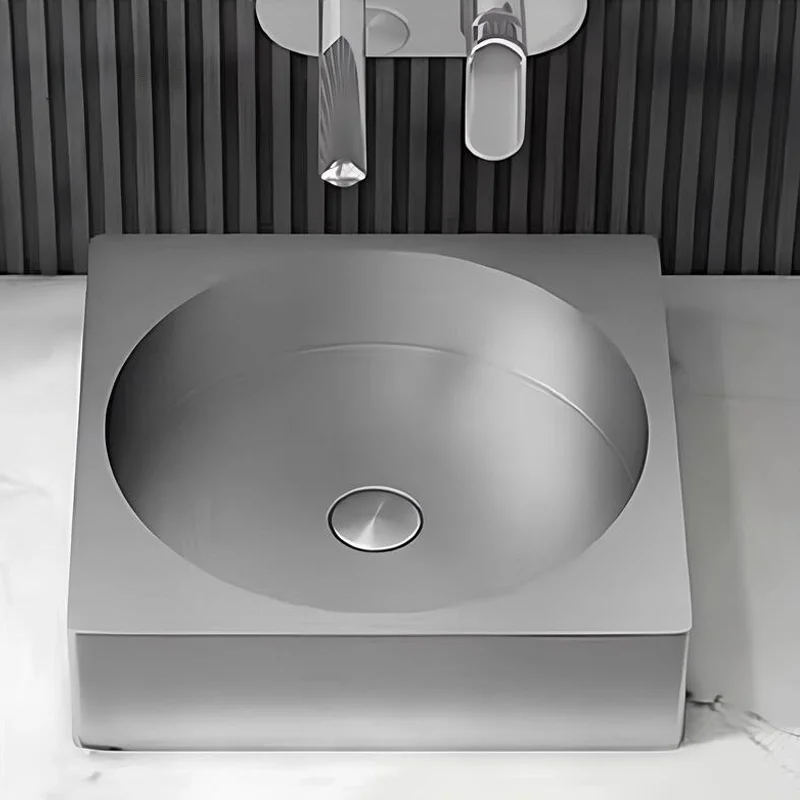 Schnelle Sch S5507 Chrome Tezgah Üstü Kare Çelik Lavabo